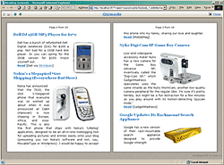 Click to see a sample of Reading RSS module